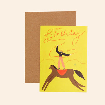 Yee-Haw Cowboy Birthday Card